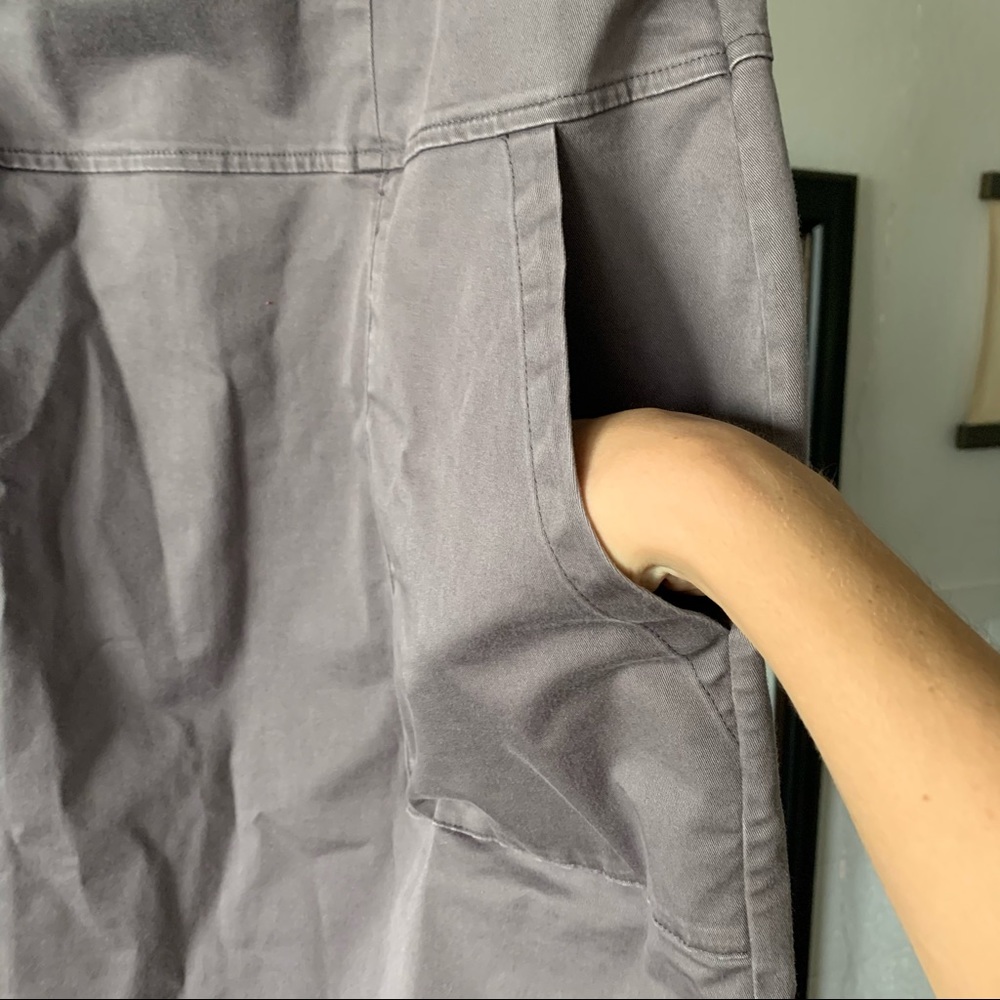 Boden Chino Tunic Dress in Dark Gray - Picture 3 of 4